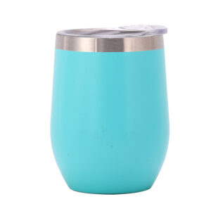 12OZ Vacuum Stainless Steel Double layer U-shaped Eggshell Thermos Tumbler Leak-proof Coffee Mug Insulated Tumbler