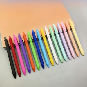 Candy-Colored Push-Action Black Signature Pen
