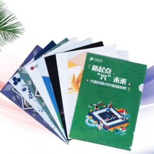 Customized L-shaped Plastic Colored A4 Dolder