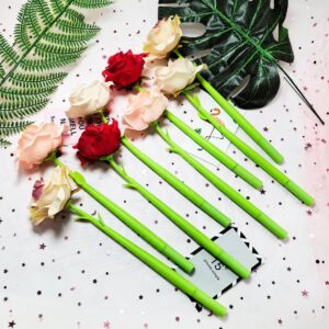 Rose Simulated Flower Silicone Shake Gel Pen