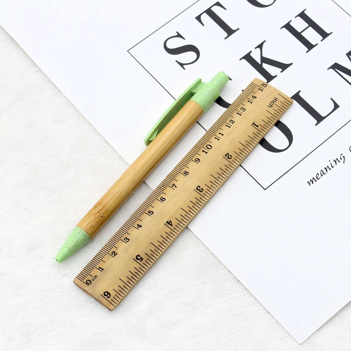 Custom Degradable Bamboo & Wheat‑Straw Promotional Ballpoint Pens - Image 5
