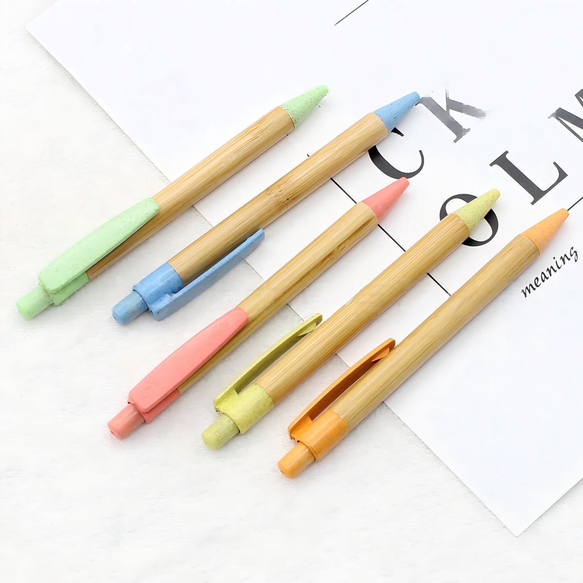 Custom Degradable Bamboo & Wheat‑Straw Promotional Ballpoint Pens - Image 6
