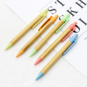 Custom Degradable Bamboo & Wheat‑Straw Promotional Ballpoint Pens