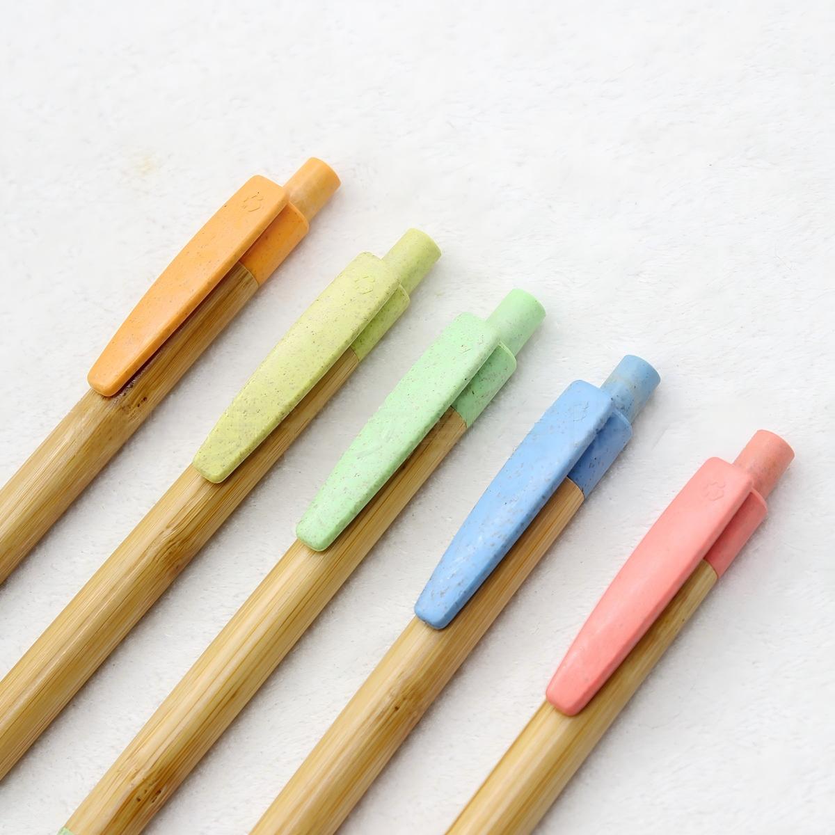 Custom Degradable Bamboo & Wheat‑Straw Promotional Ballpoint Pens - Image 3