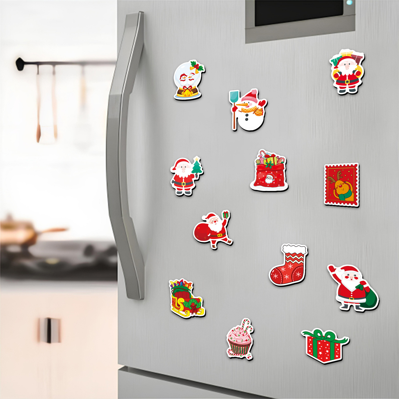 Christmas Soft Magnetic Stickers Fridge Door Magnets Decoration