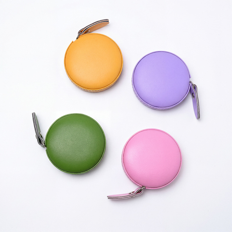 Custom PU Leather Retractable Tape Measure, Portable Mini Measuring Tape - Image 2