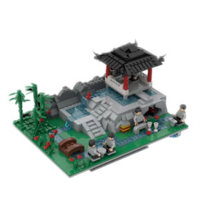 Custom Garden Scene Building Blocks, Traditional‑scenery Assemblable Ornament