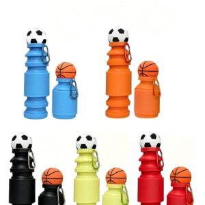 Creative Ball‑Cap Silicone Collapsible Water Bottle, 600ml