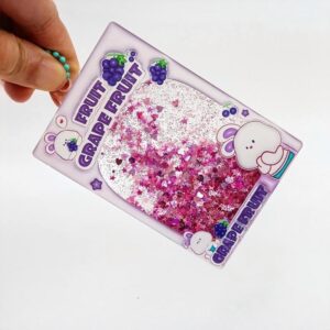 Custom Acrylic Liquid Floating Glitter Luggage Tags