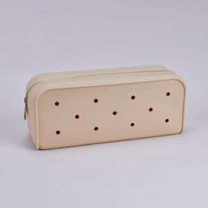 Silicone Hole‑Design Pencil Bag, Large Capacity Stationery Pouch
