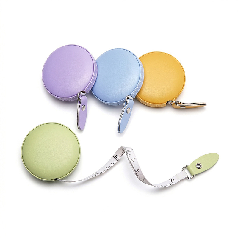Custom PU Leather Retractable Tape Measure, Portable Mini Measuring Tape - Image 3