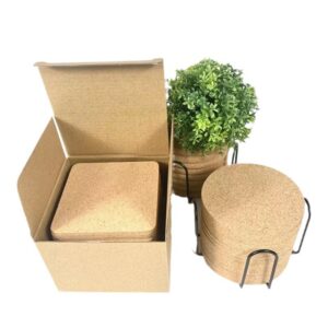 Round Natural Cork Coasters, Blank Heat‑Resistant Drink Coaster