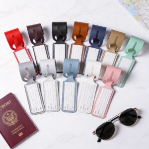 Mini PU Leather Luggage Tag