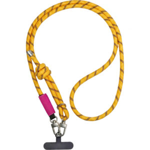 Adjustable Braided Phone Lanyard with Phone Patch
