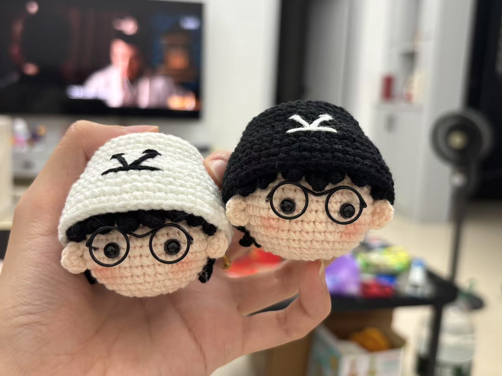 Hand‑Crochet Plush Keychain, Handmade Knitted Doll Pendant - Image 7