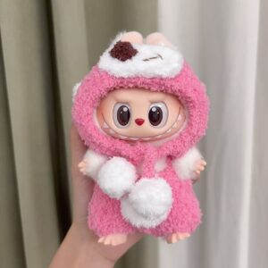 Hand‑Knitted Doll Outfit, Plush Handmade Costume Set For Figure