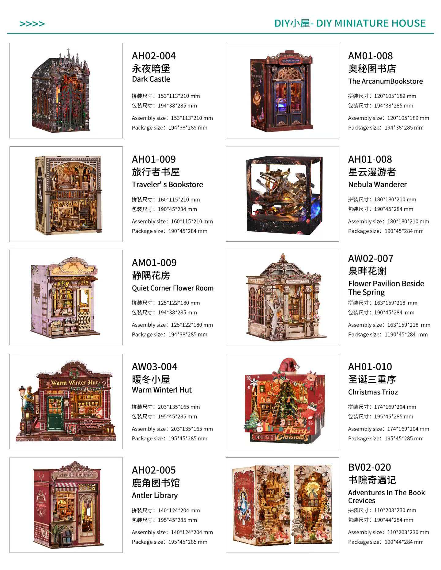 Ready‑Stock DIY Miniature Book House Kit, Wooden Book Nook Shelf Insert - Image 8