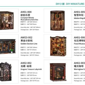 Ready‑Stock DIY Miniature Book House Kit, Wooden Book Nook Shelf Insert