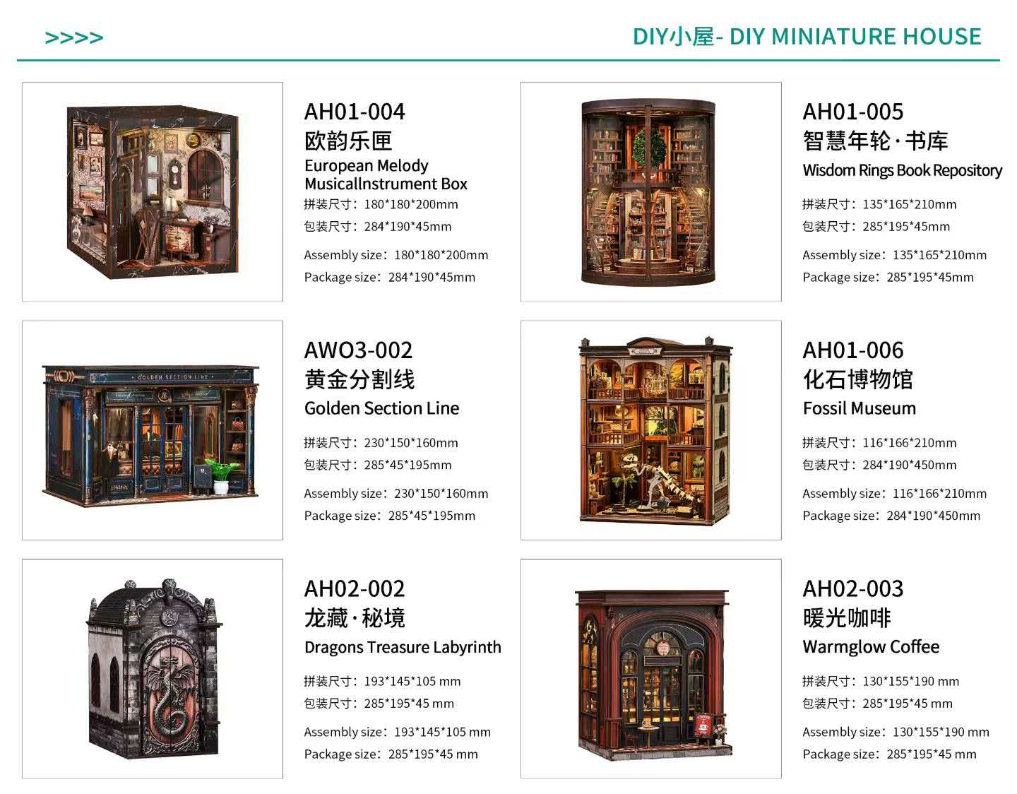 Ready‑Stock DIY Miniature Book House Kit, Wooden Book Nook Shelf Insert